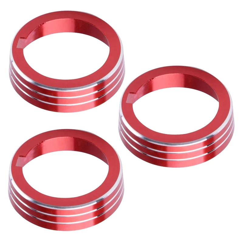 Красная Автомобильная кнопка из алюминиевого сплава для аудио кондиционера