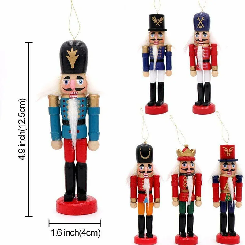 6 шт. деревянный орех крекер орнамент Щелкунчик фигурки домашний стол Декор