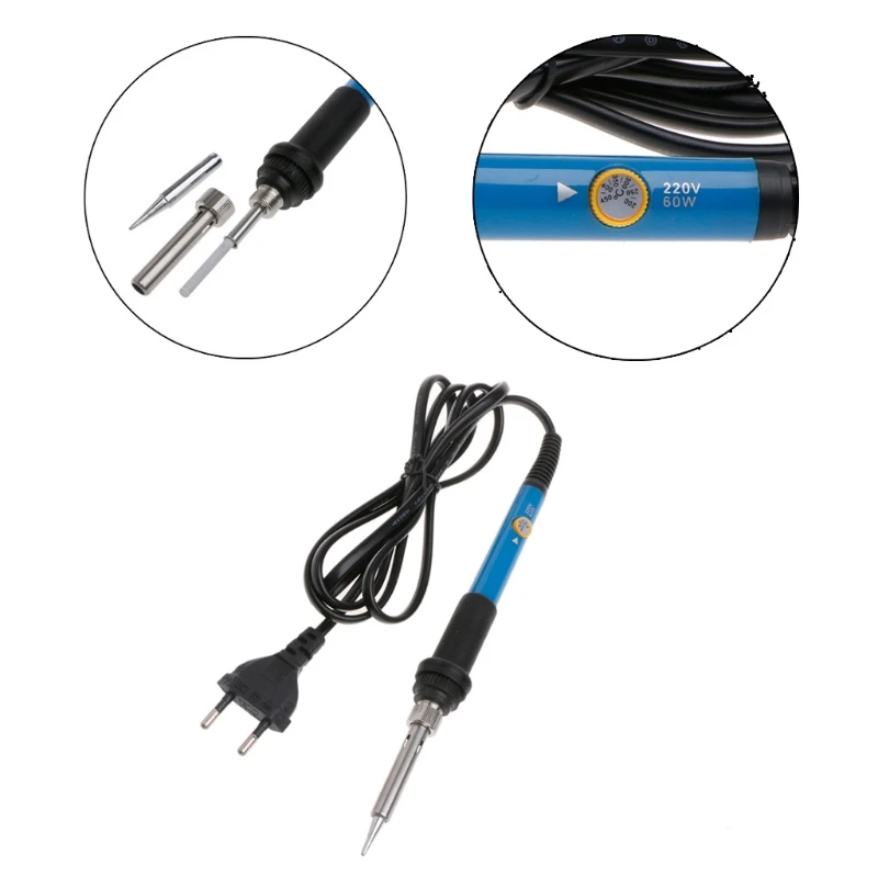 

220V 60W Adjustable Temperature Soldering Iron Welding Gun Heating Pencil EU