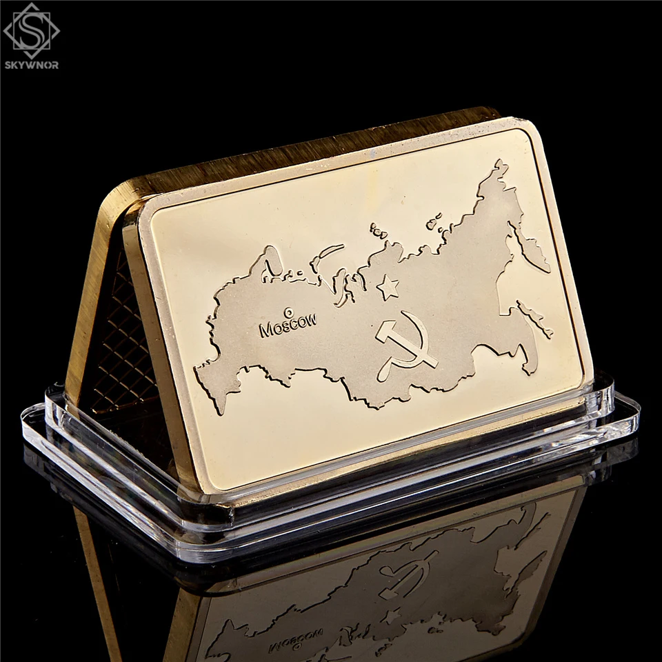 Символов России СССР штанга золотых слитков советский памятный медальон