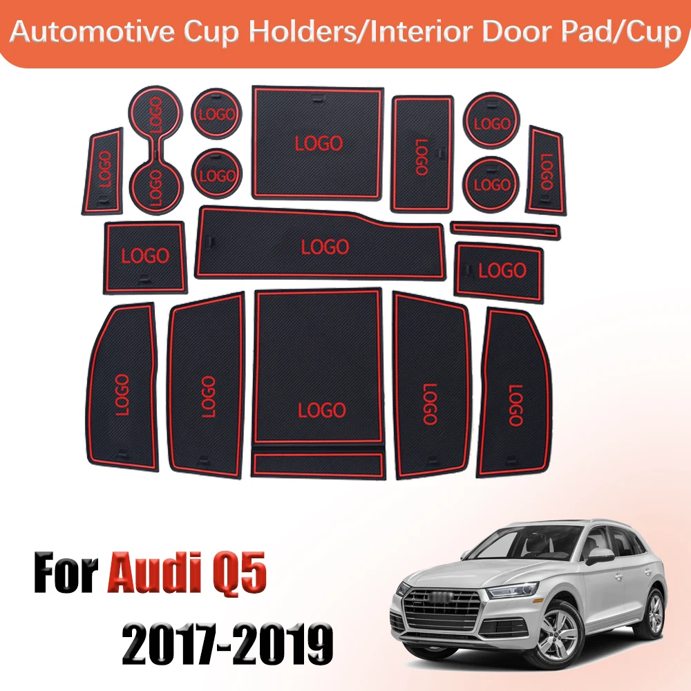 

Подложки ворота слот площадку для Audi Q5 FY 2017 2018 2019 Межкомнатная дверь коврик для мыши Противоскользящий резиновый коврик