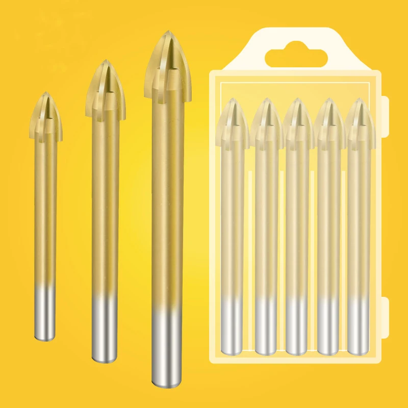 

Multi-function Hard Alloy Glass All-ceramic Vitrified Brick Brick Wall Wood Round Shank Cross Multi-specification Hole Drill Bit