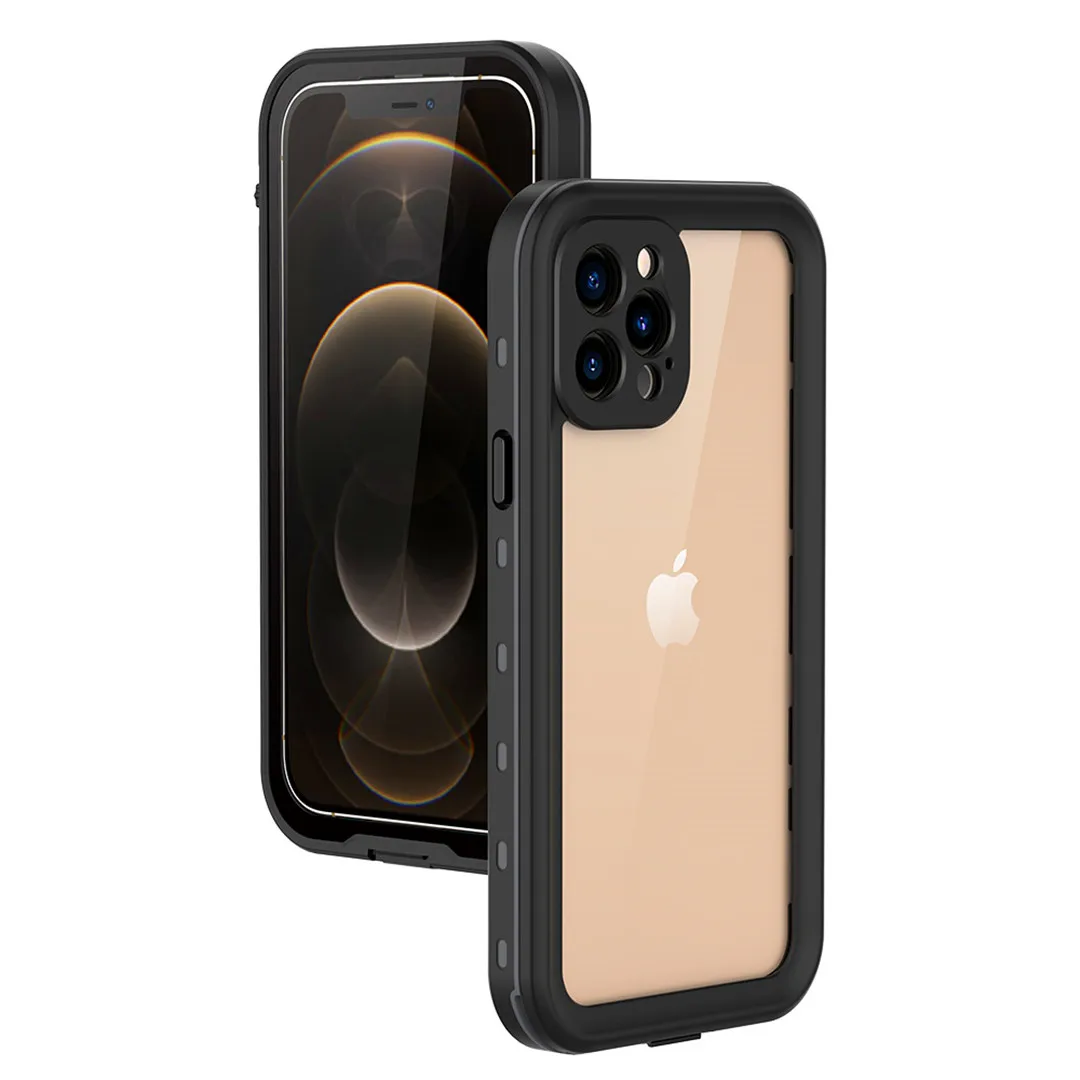 

Luxury WaterProof Shockproof Anti-fall Phone Case For iPhone 12 Pro Max Mini Hard Silicone Transparent Back Cover
