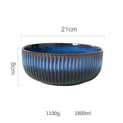 

KINGLANG Nordic ceramic rice noodle bowl home salad creative gradient breakfast soup bowl