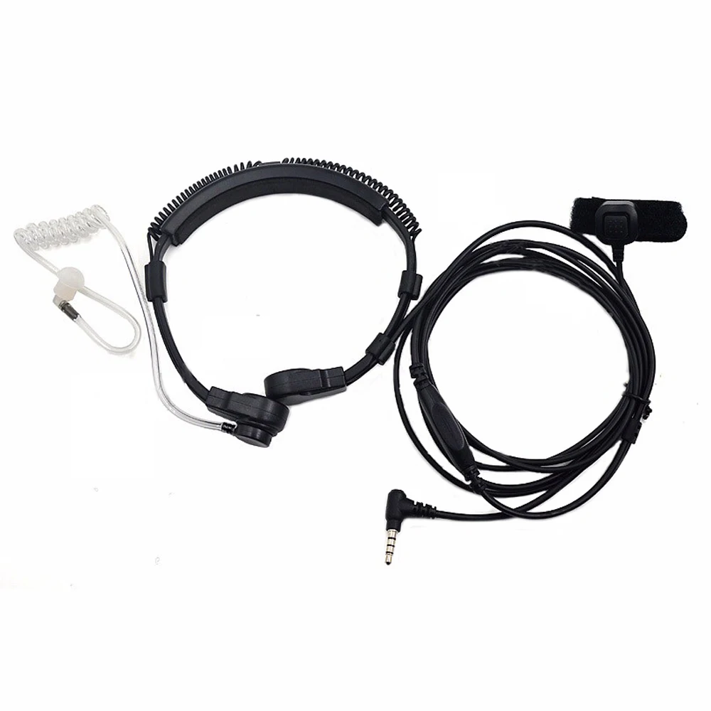 Throat Microphone Headset Earpiece Covert Tube PTT For Yaesu Vertex Radio VX-351, VX-354, VX-400, VX-410 VX-420 VX-427