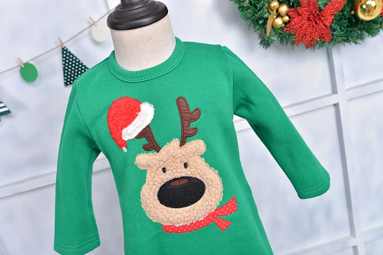 New Year Sweatshirt Thick Fleece Warm Christmas Family Matching Clothes Family Mother Father Baby Family Matching Outfits