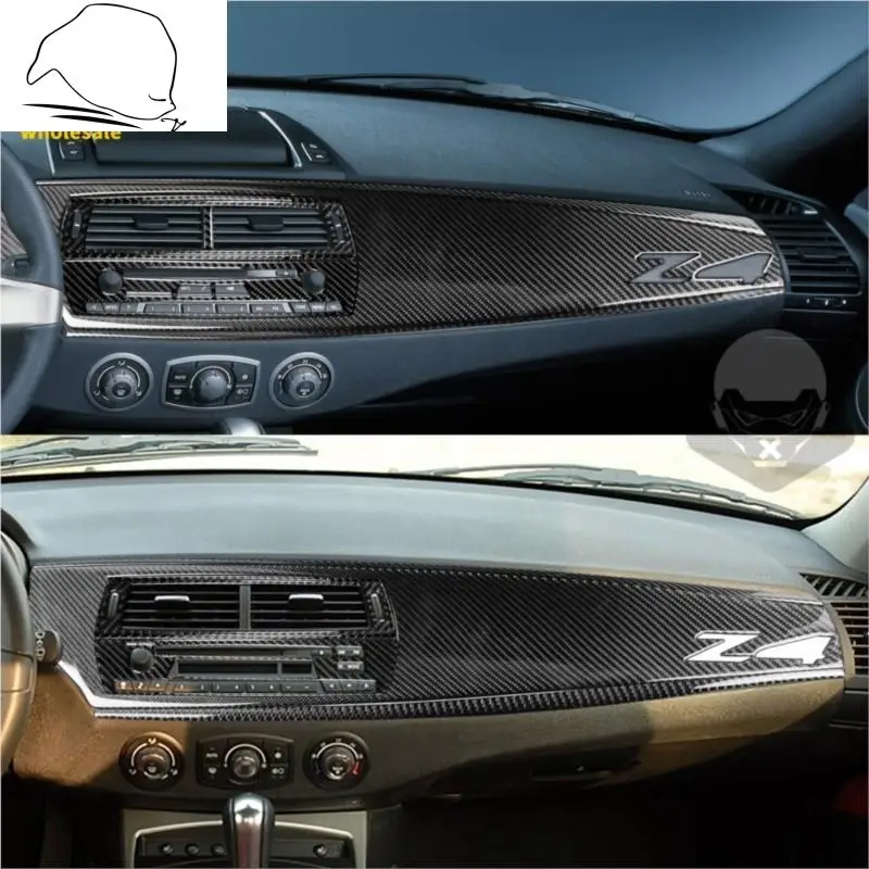 

Dashboard AC CD Sticker Cover Co-pilot Panel Trim Car Accessories For BMW Z Z4 E85 E86 2003-2008 Roadster Carbon Fiber Interior