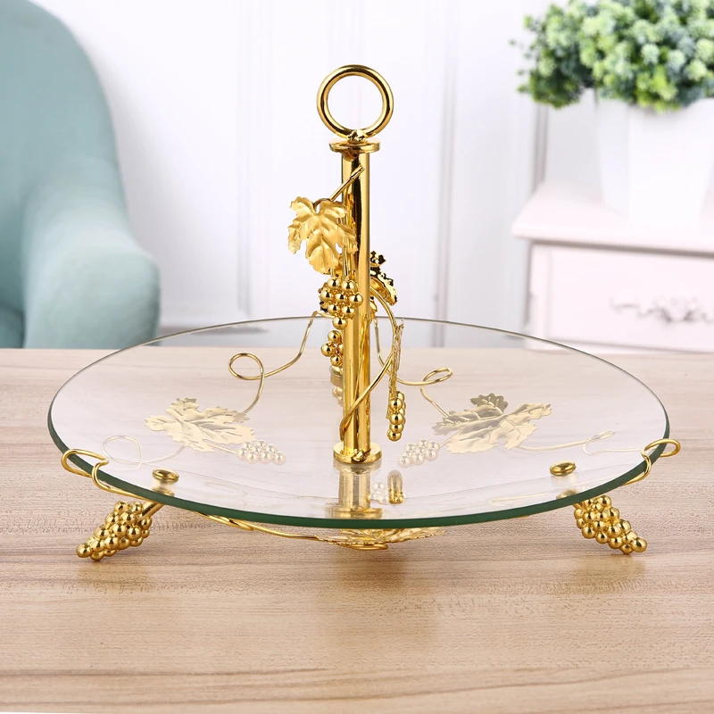 Роскошная домашняя Фруктовая тарелка ktv Стеклянное блюдо для фруктов и конфет