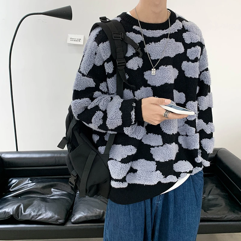 

2021 Brand clothing Sweater Men Winter Men Clothing Fashion Long Sleeve Knitted Pullover Sweater Oversized New Cotton Coat S-3XL