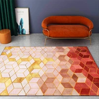 geometric plaid rug light luxury diamond pink yellow carpet bedroom living room bed blanket bathroom kitchen floor mat