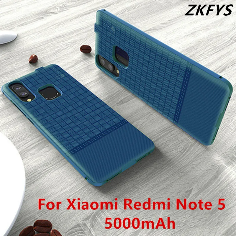 Чехлы для аккумуляторов Xiaomi Redmi Note 5 внешний аккумулятор чехол зарядки 5000 мАч