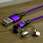 Вращающийся на 540 градусов Магнитный кабель Micro USB для Xiaomi 11 10 10T 9T POCO M3 X3 Redmi 9 9A 9C 9T Note 10 9 Pro Type C зарядный шнур для передачи данных