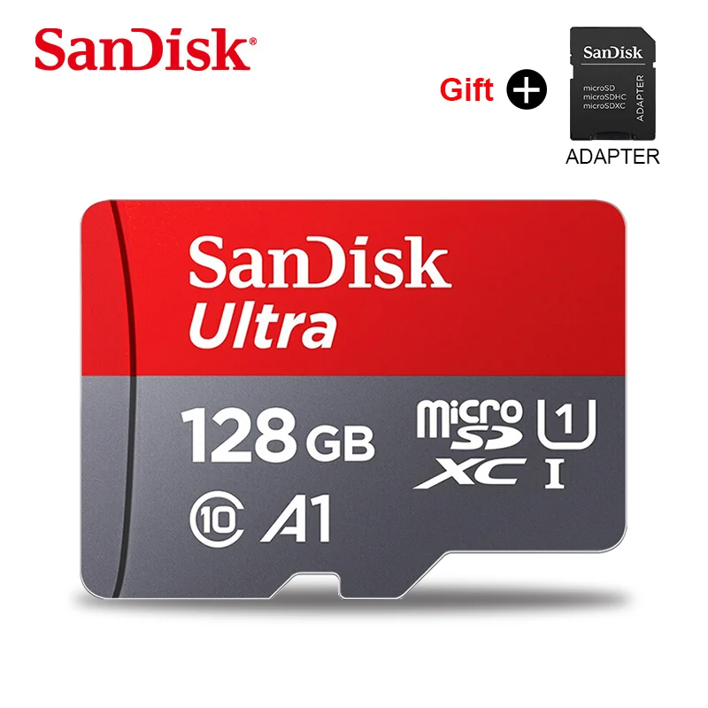 100% Оригинальный Sandisk класс 10 sd-карта, мicro sd, tf карта 16 Гб оперативной памяти, 32 Гб встроенной памяти, 64 ГБ 128 ГБ 256 Гб карта памяти Class10 Class10 microsd Ультра - изображение