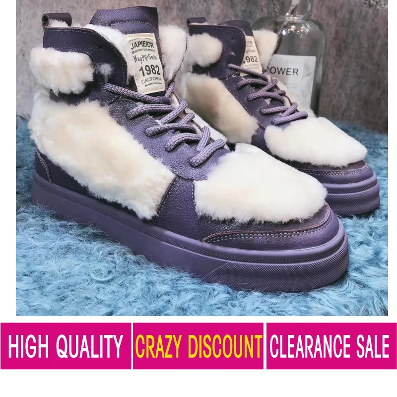 Сумасшедшая скидка сезон осень зима высококачественные кожаные полусапожки на