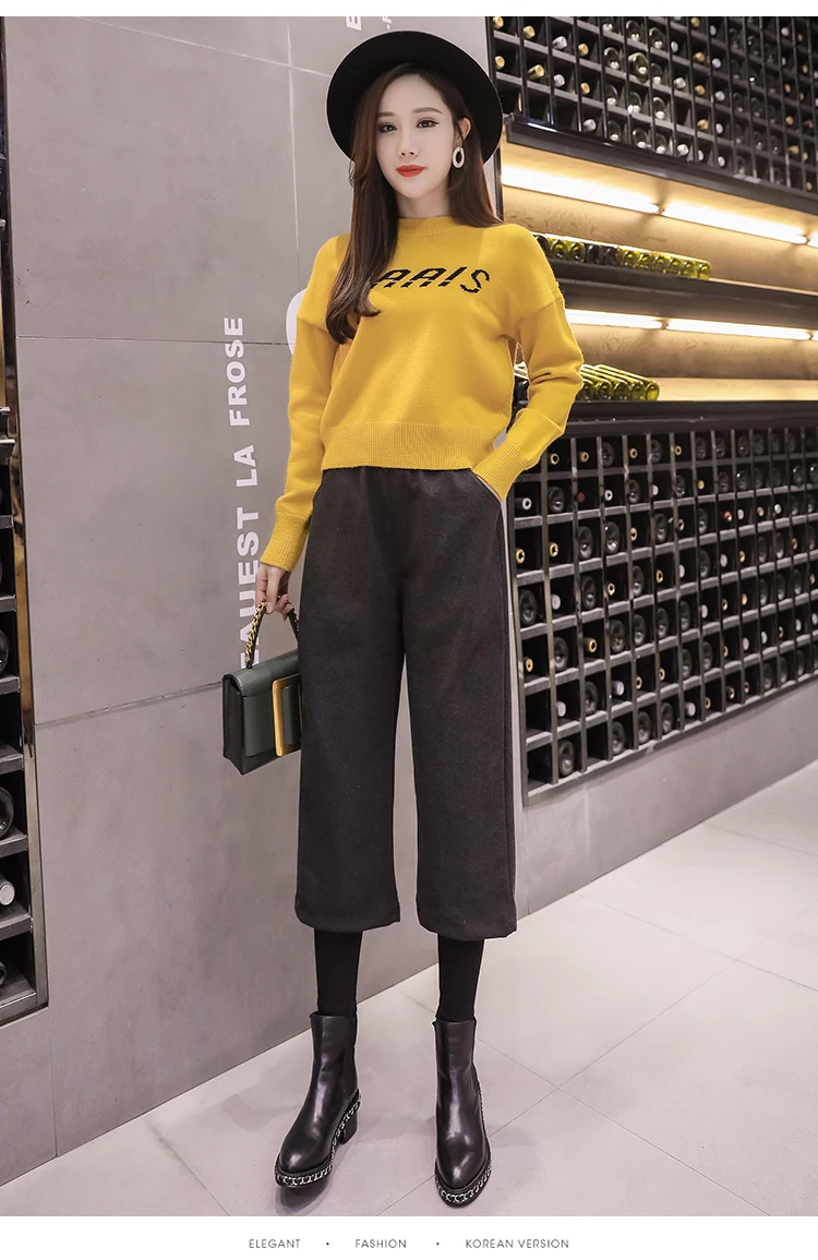 

Women Casual Velvet Pants Winter Lady's Thick Plus Velvet Thick Pants Women's Clothing Ankle-Length Pants Wide Leg Pants