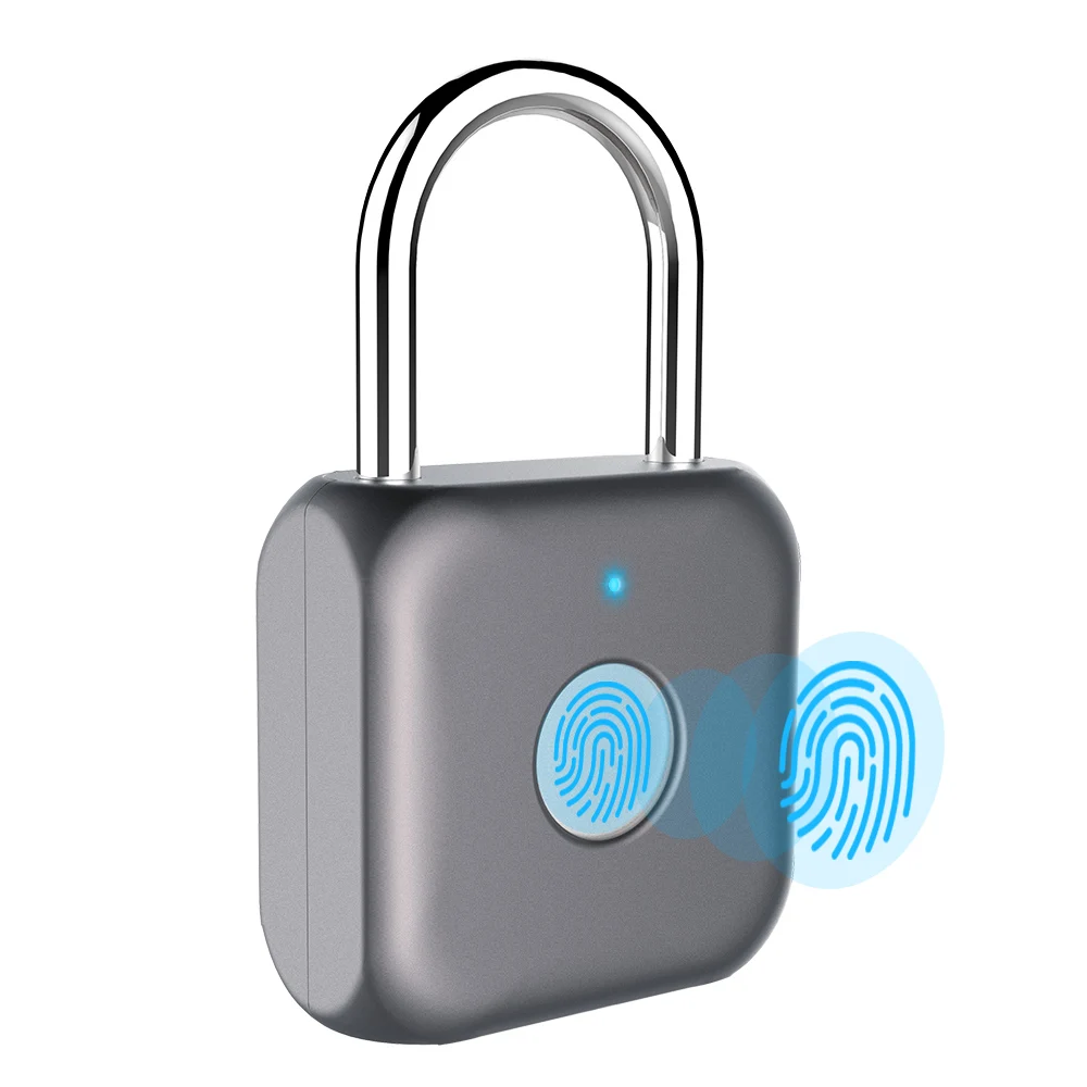 

USB Waterproof Anti-theft Fingerprint ID Smart Keyless Lock Home Luggage Case Bag Padlock Super Long Standby Electronic Padlock
