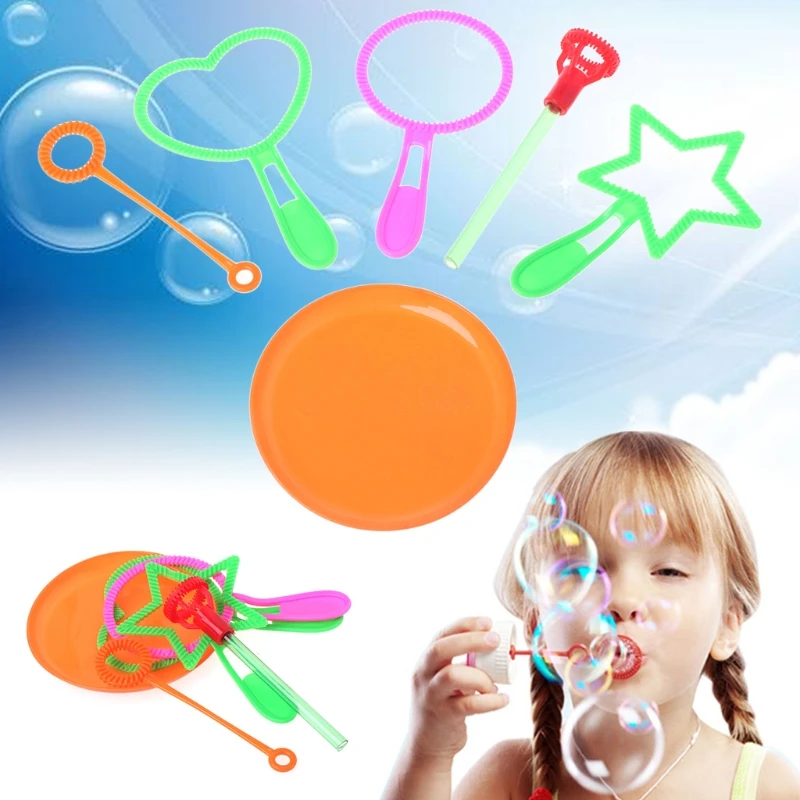 

New 6pcs Blowing Bubble Soap Tools Toy Bubble Sticks Set Outdoor Toy Kids Toy Y4QA