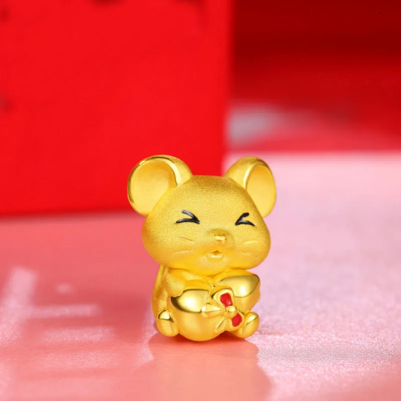 Arrival 24K Yellow Gold Bracelet 3D 999 Chinese Zodiac Mouse 1g | Украшения и аксессуары