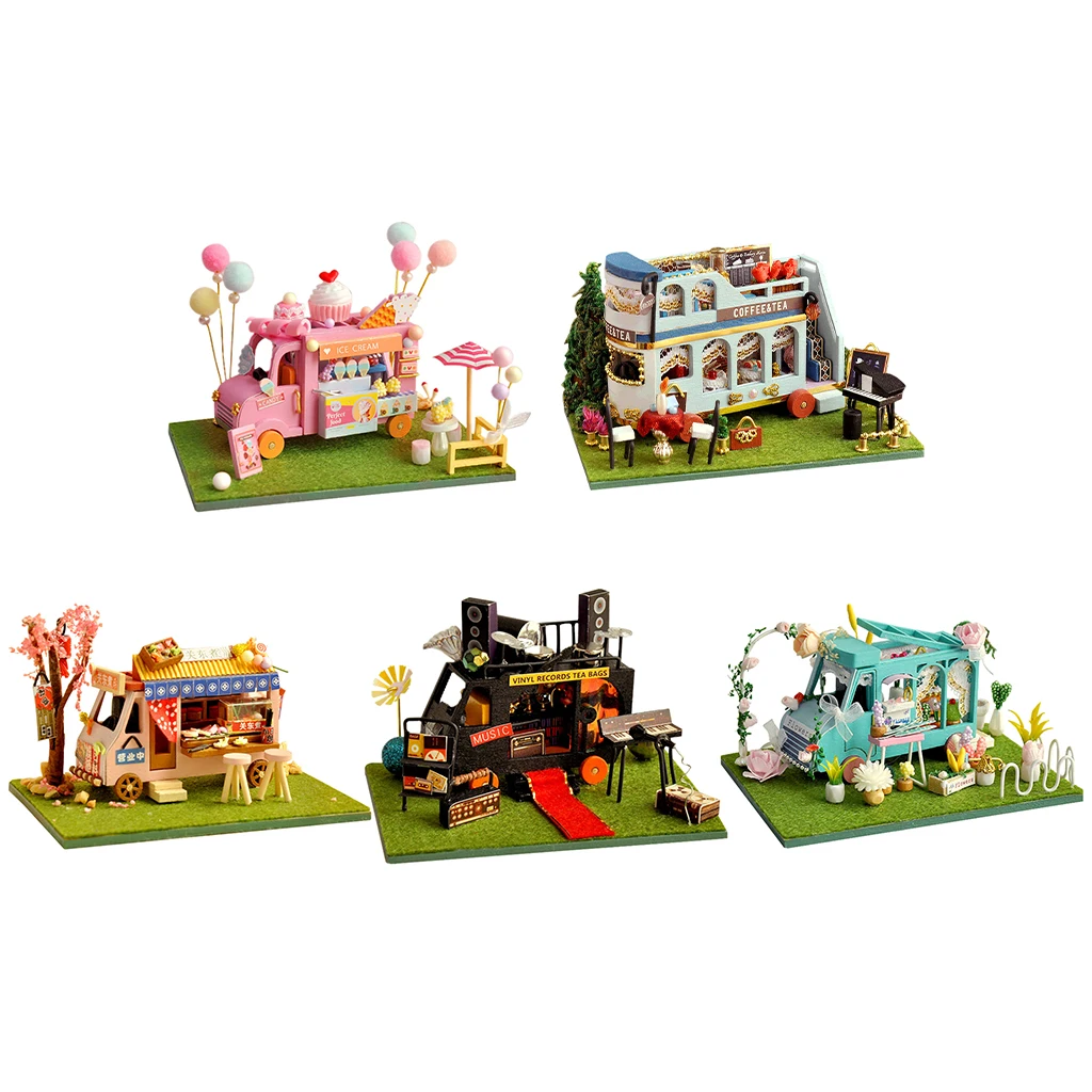 

Kids Toys Dollhouse Kit with Furniture Self Assemble Wooden Miniature Doll House DIY Dollhouse Puzzle Toys For Kids and Adults