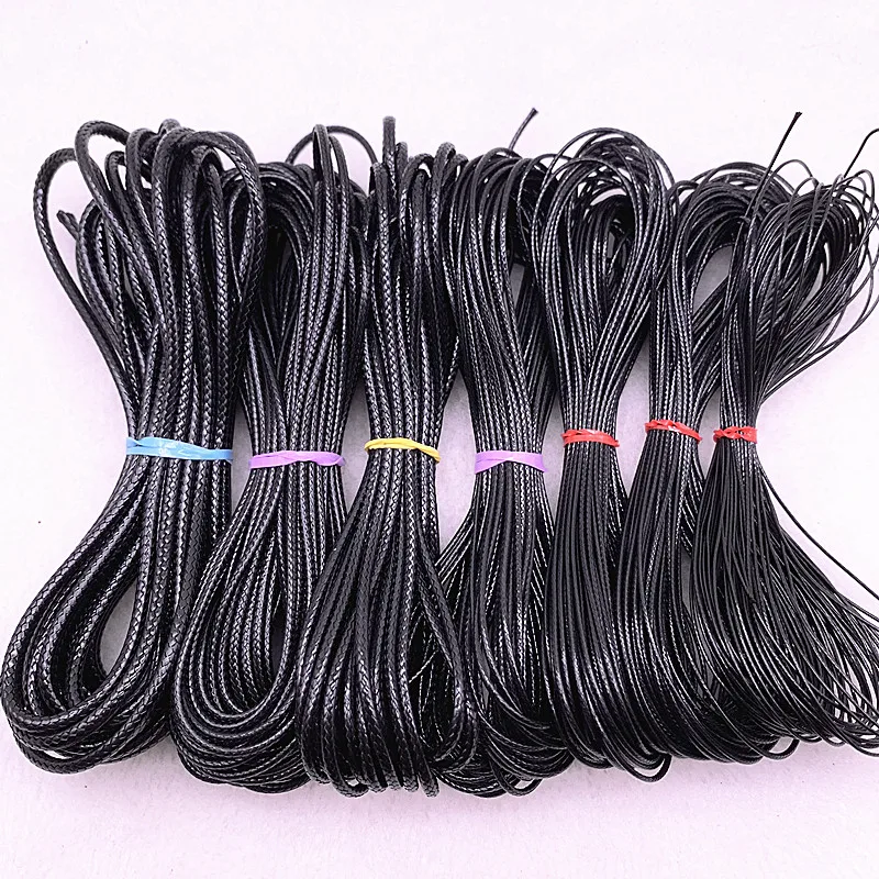 Бусины для изготовления ювелирных изделий черный вощеный шнур нить веревка 0 5 8 1 2