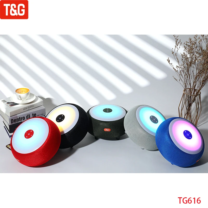 

Беспроводная Bluetooth-Колонка T & G TG616, Домашний Настольный динамик с супер басами светодиодный Ной подсветкой, большой объем, поддержка FM, TWS, TF