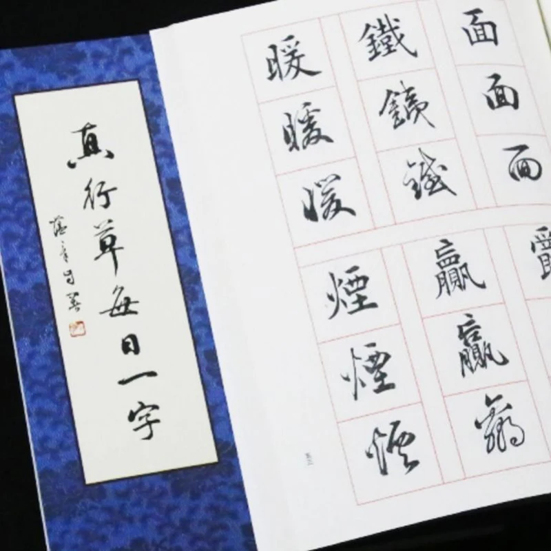 

Chinese Calligraphy Copybook Adult Student Cursive Script Running Calligraphy Techniques of Calligraphy Brush Copybook Entry
