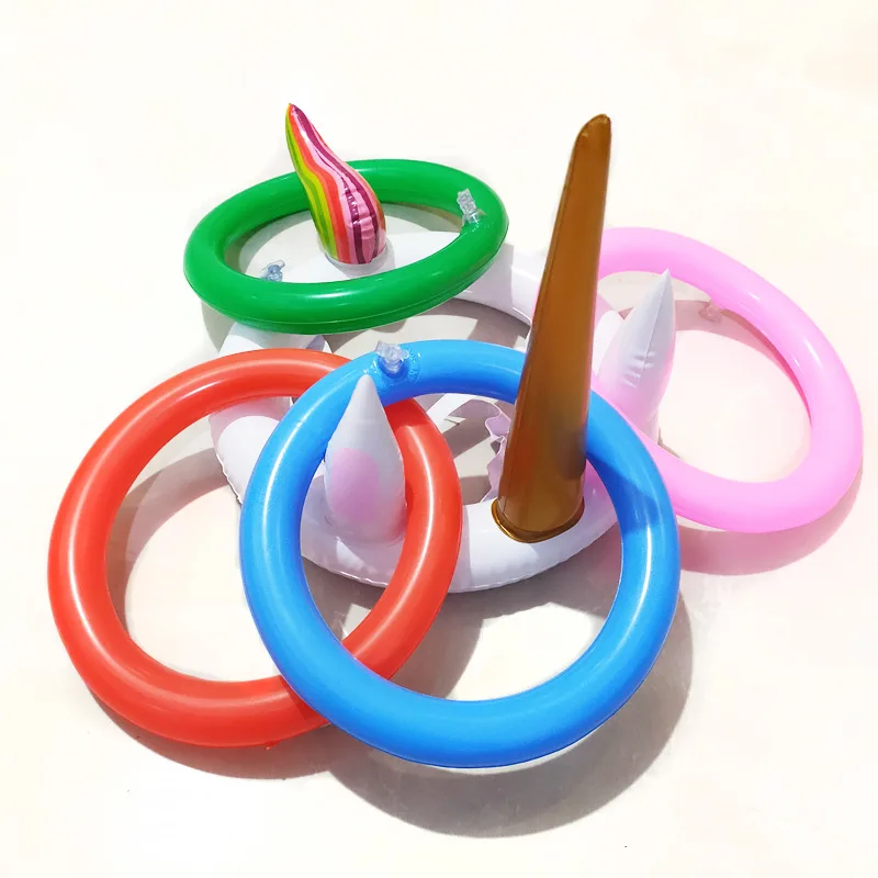 

Water Beach Unicorn Ring Toss Pool Games With 4PCS Rings