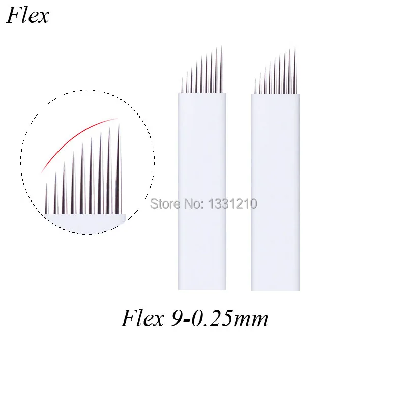 50 шт. Flex9 Diam 0 25 мм Lâminas Microblading гибкие иглы для микроблейдинга Татуировка
