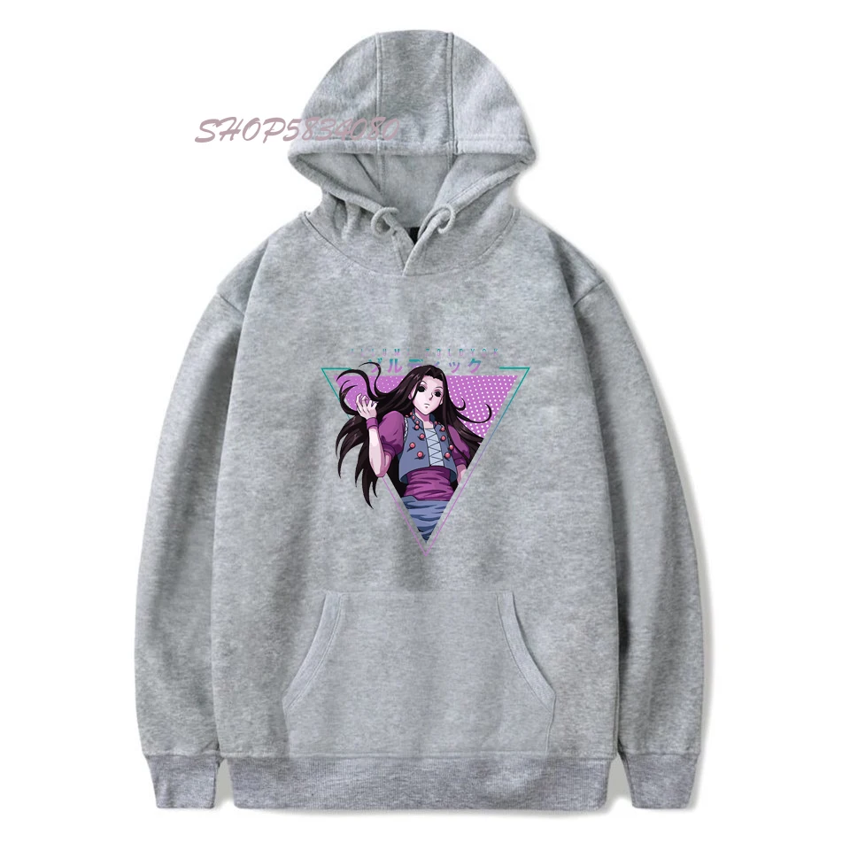 

Cute Womens Hoodies Hunter X Hunter Men Women Pullovers Hoodies New Sweatshirts Killua Zoldyck Hisoka 90s Anime Hoody Streetwear