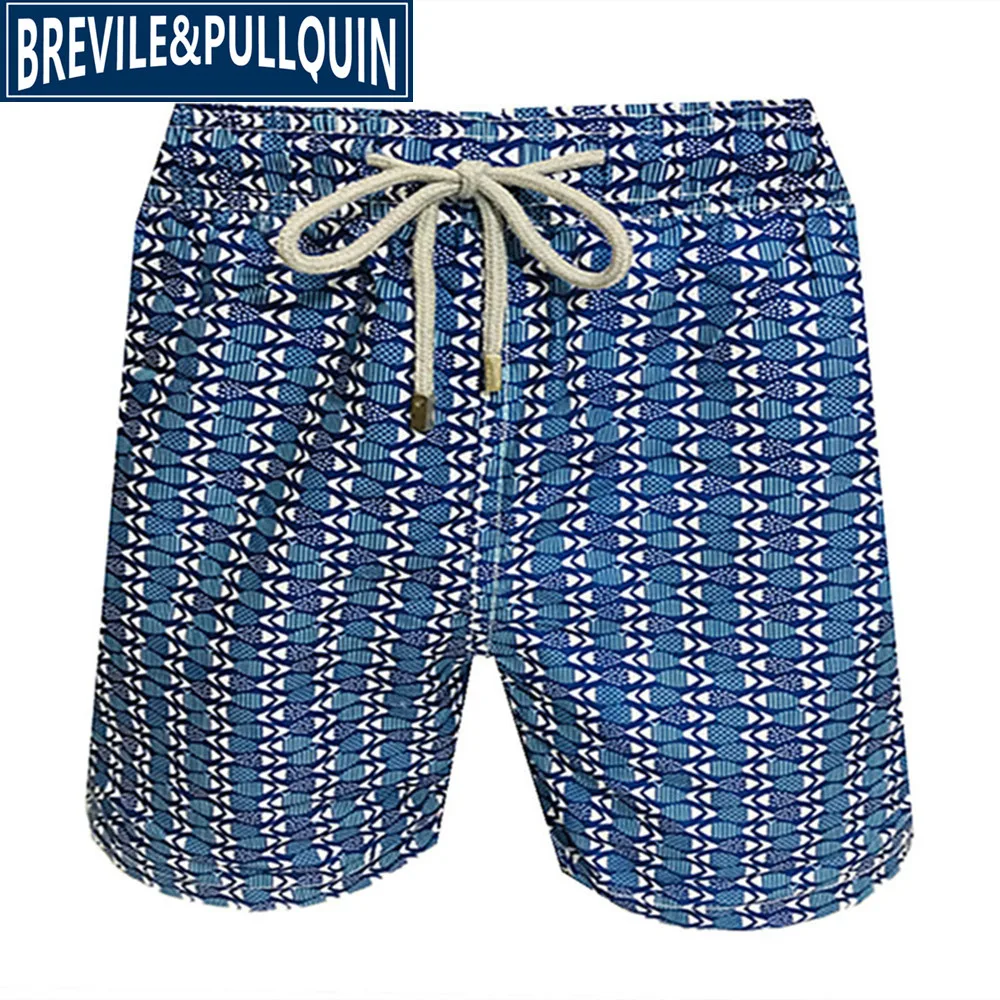 Бренд Brevile pullquin пляжные обшитые мужские шорты Черепашки купальники фламинго и ананасы Пингвин мужские бордшорты быстросохнущие - Цвет: C