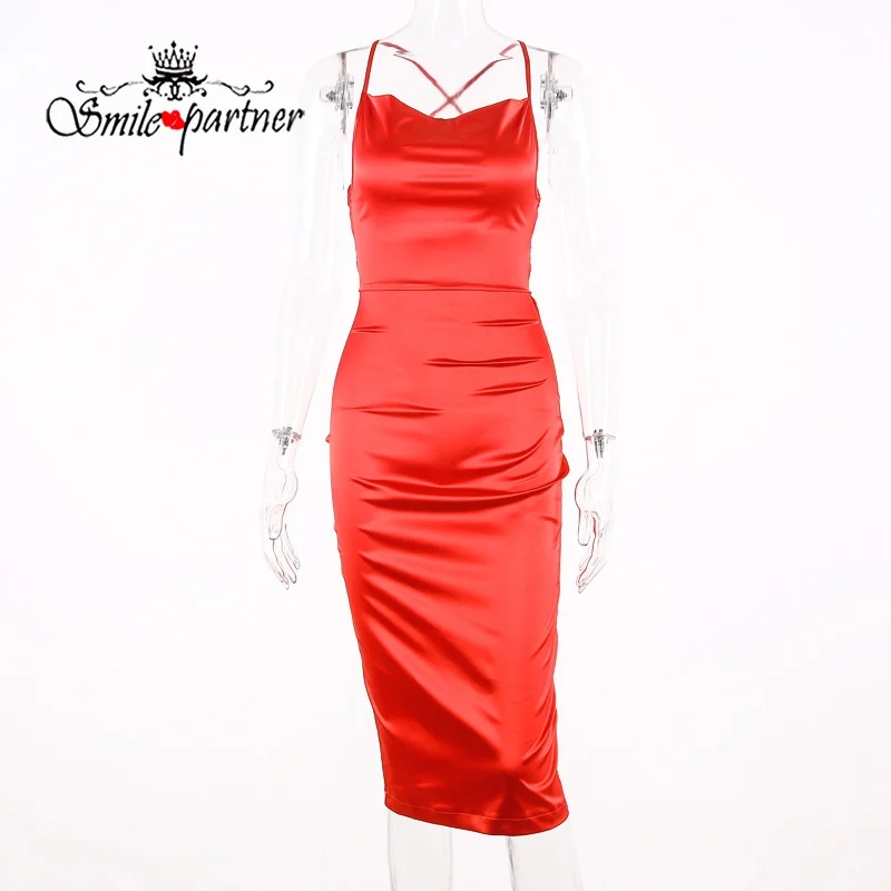 

Smile Women Sexy Backless Sleeveless Maxi Dress Summer Spaghetti Bodycon Slim Dresses Solid Elegant Club Wearing A2104112