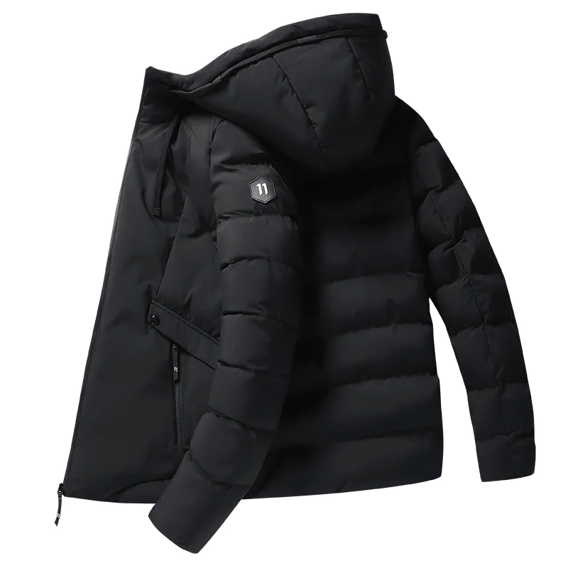 

New Winter Jackets Men Autumn Winter Warm Outwear Slim Men's Coats Cotton dress zipper Jackets Male Hooded collar 4XL coat