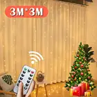 Гирлянда с USB-разъемом, Сказочная Гирлянда-занавеска, светильник ственсветильник освещение, Рождественский Декор для дома, праздничный декоративный новогодний светильник
