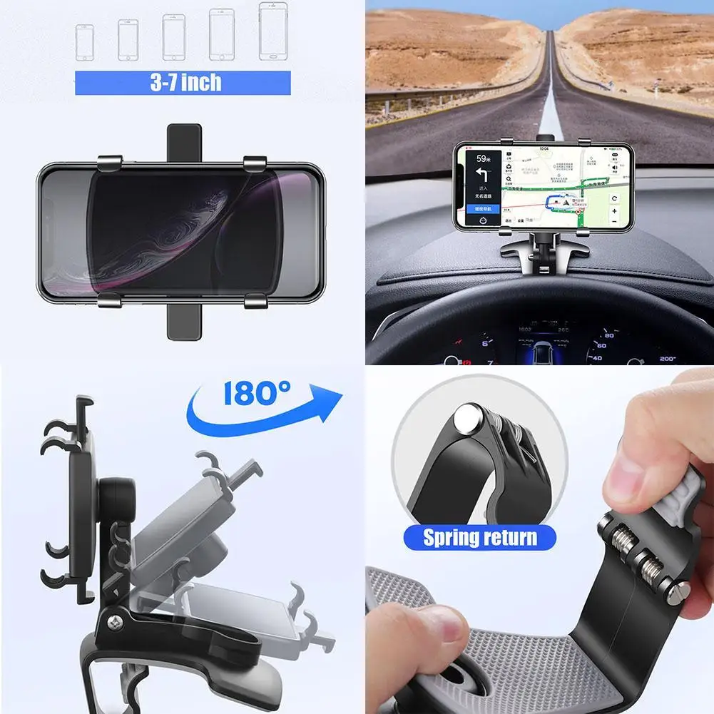 

Multifunctional Car Phone Holder, Car Rearview Mirror Console Support Frame Navigation Universal Center Holder, H4J6