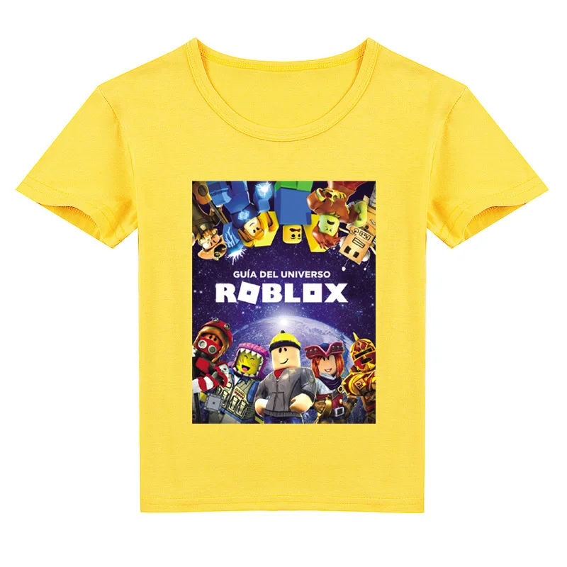 

2-16Years Funny Shooting Game Robloxing T Shirt Kids Cartoon Short Sleeve Tees Boys T-Shirts Girls Summer Tops Children Clothes