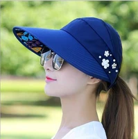 50pcslot bohemian style woman casual summer print sun cap female beach hat uv protection casual women summer cap