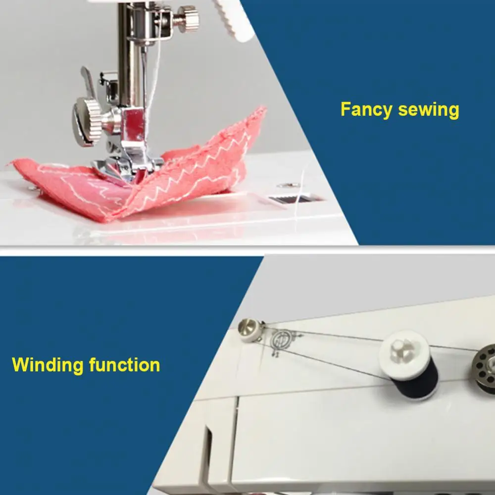 

Mini Home Multifunction Electric Stitching Fabric Sewing Machine with LED Light