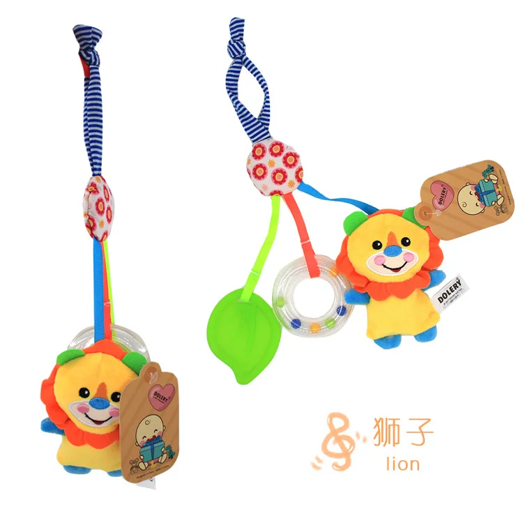 Soft Infant Crib Bed Stroller mobile Hanging Rattle Toys Baby Frog Elephant Owl Cat Toy Trolley 0-12 Newborn Plush Educational