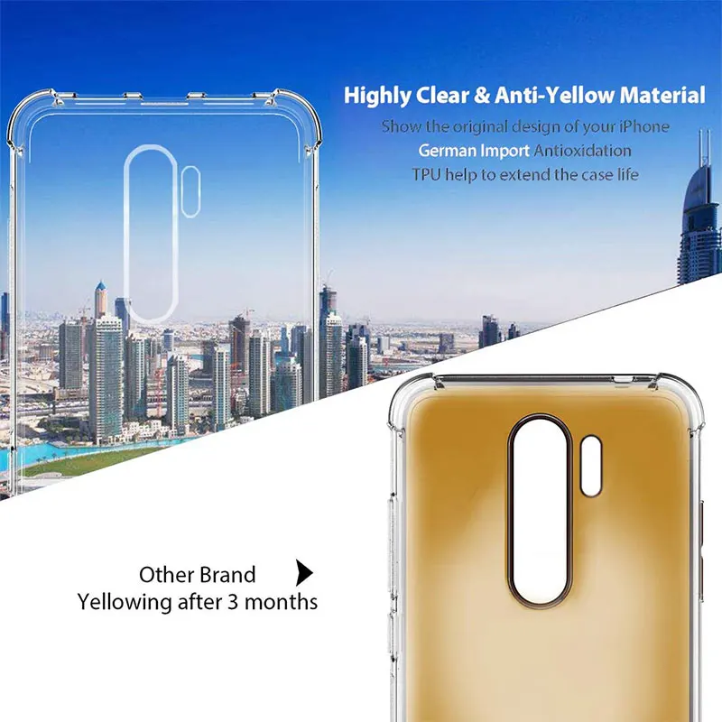 

Shockproof Cases on For Xiaomi Redmi Note 9 Pro Max 8 7 6 Pro 9s Transparent Silicone Case For Redmi 7 8 9 K20 K30 A3 Back Cover