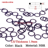 10pcslot black thickness 1 9mm cs rubber sealing ring sealing machine ring gasket select id 0 2mm 84mm oil resistance