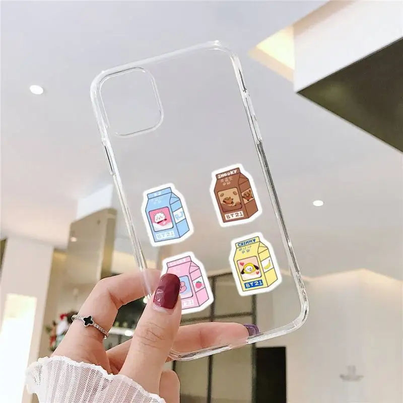

Japanese Strawberry Milk food Phone Case Transparent for iPhone 6 7 8 11 12 s mini pro X XS XR MAX Plus SE cover funda shell