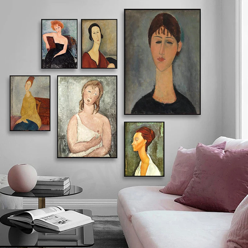 

Modern Amedeo Modigliani Best Canvas Painting Posters and Prints Wall Art Pictures for Living Room Home Wall Decoration Cuadros