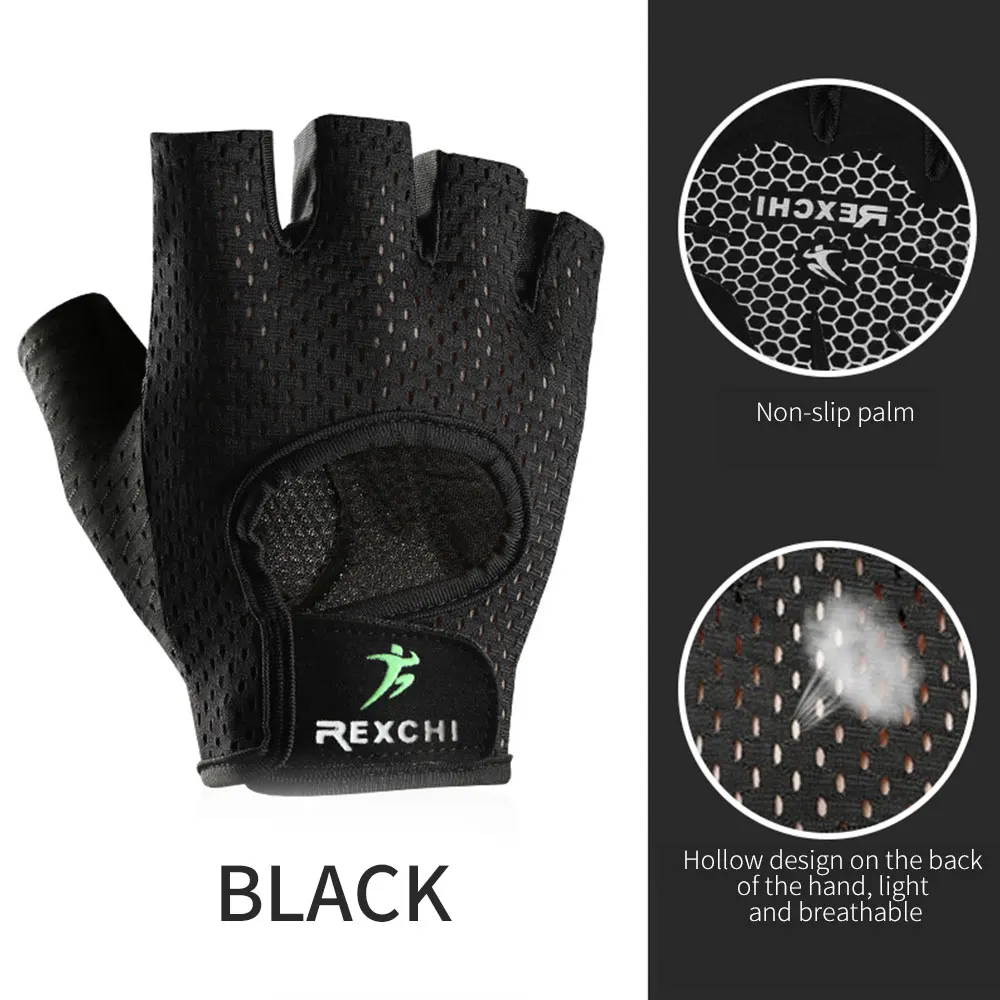 

1 Pair Half Finger Cycling Fitness Gloves Breathable Anti-Slip Anti-Sweat Left-Right Hand Bicycle MTB Road Bike Sports Gloves
