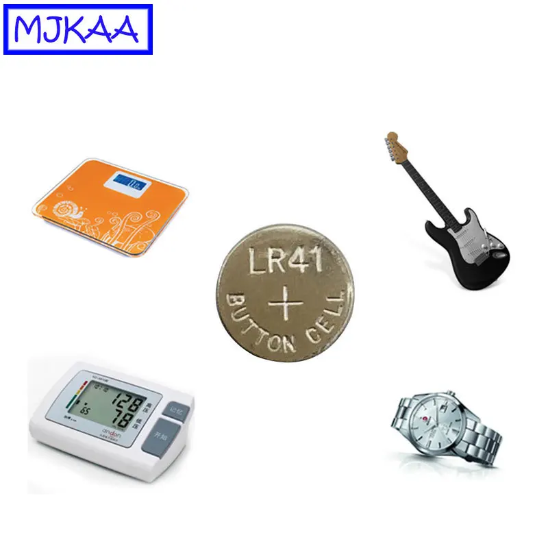 100 шт./лот LR41 AG3 1,5 V Щелочная батарейка-кнопка SR41W 392 192 GP192A LR736 для фонарей игрушки часы монета батарейки-таблетки