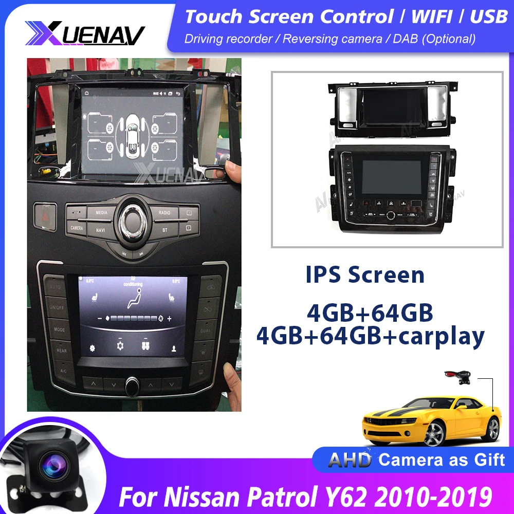 

Автомобильный стерео GPS-навигатор, мультимедийный плеер для Nissan Patrol Y62 2010-2019, автомагнитола