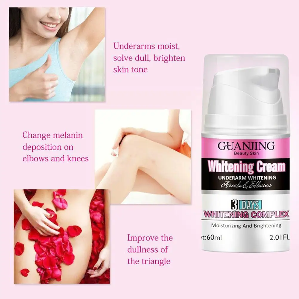 

GUANJING Whitening Cream Underarm Whitening Moisturizing Milk Bleach Texture Legs Parts Body Brightening Knees White Privat U4D5