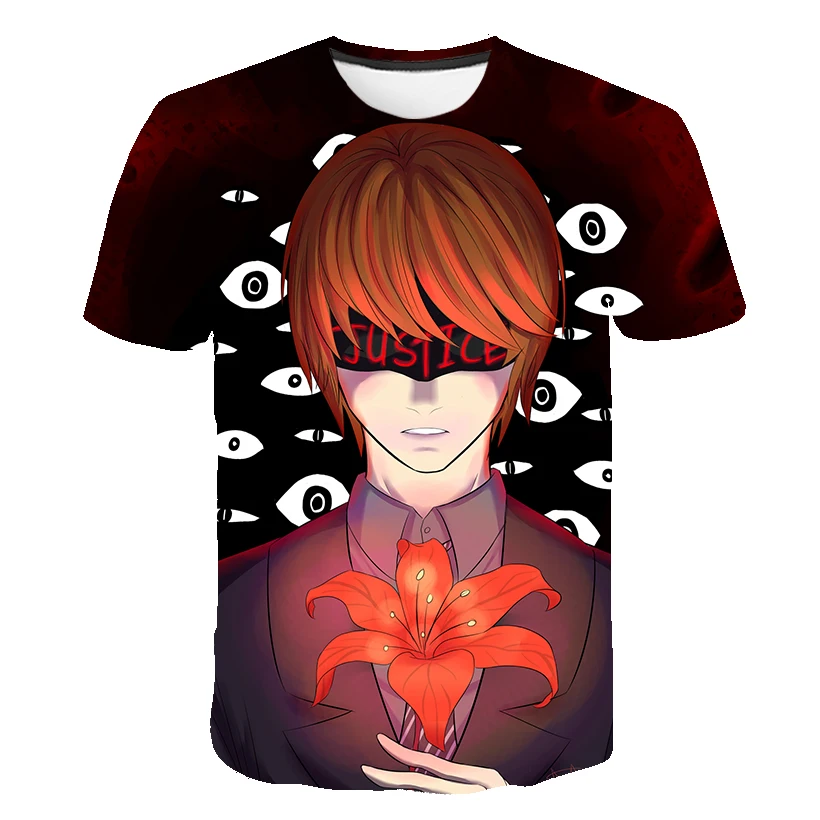 

Death Note T Shirts 2021 Summer Short Sleeve 3D Death Note Printed 3D T-shirt Fashion Clothes Hot Sale Unisex Casual Trendy Tops