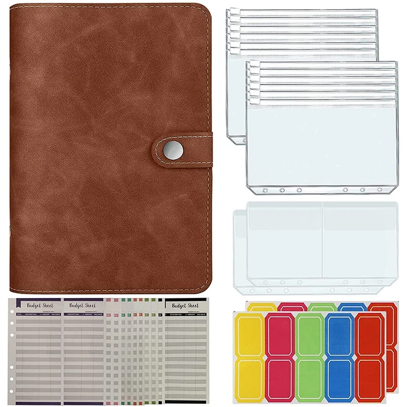 

29PCS A6 Budget Planner Organizer Budget Binder with Cash Envelopes,Money Saving Binder with Pouches