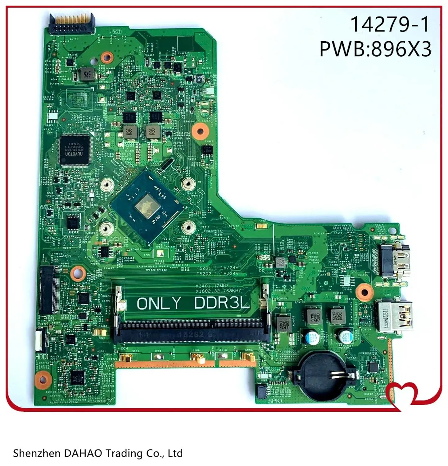 

CN-0PW4MN 041D5Y 0PW4MN для DELL Inspiron 14 3452 3552 Материнская плата ноутбука 14279-1 PWB:896X3 с процессором Intel N3050/N3060 DDR3 Test