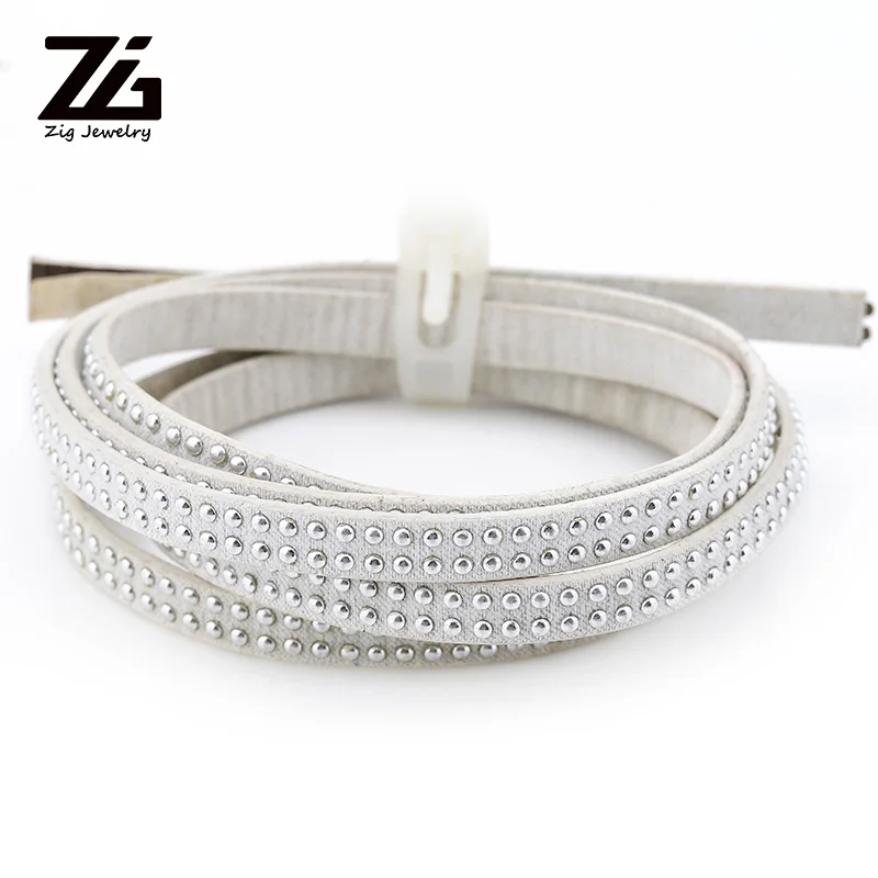 ZG 1,2 meter/pcs замша заклепки точка 5 мм плоский кожаный шнур изделия в виде ювелирных браслетов для изготовления ювелирных изделий материал для бижутерии